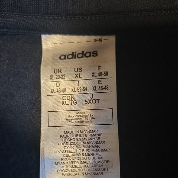 Adidas Women's Navy Blue Zip-Up Sweater with Vibrant Orange Accents - Picture 7 of 8